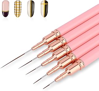 5pcs Nail Art Liner Brushes, Fine Nail Art Pens Thin Detail Fingernails ...