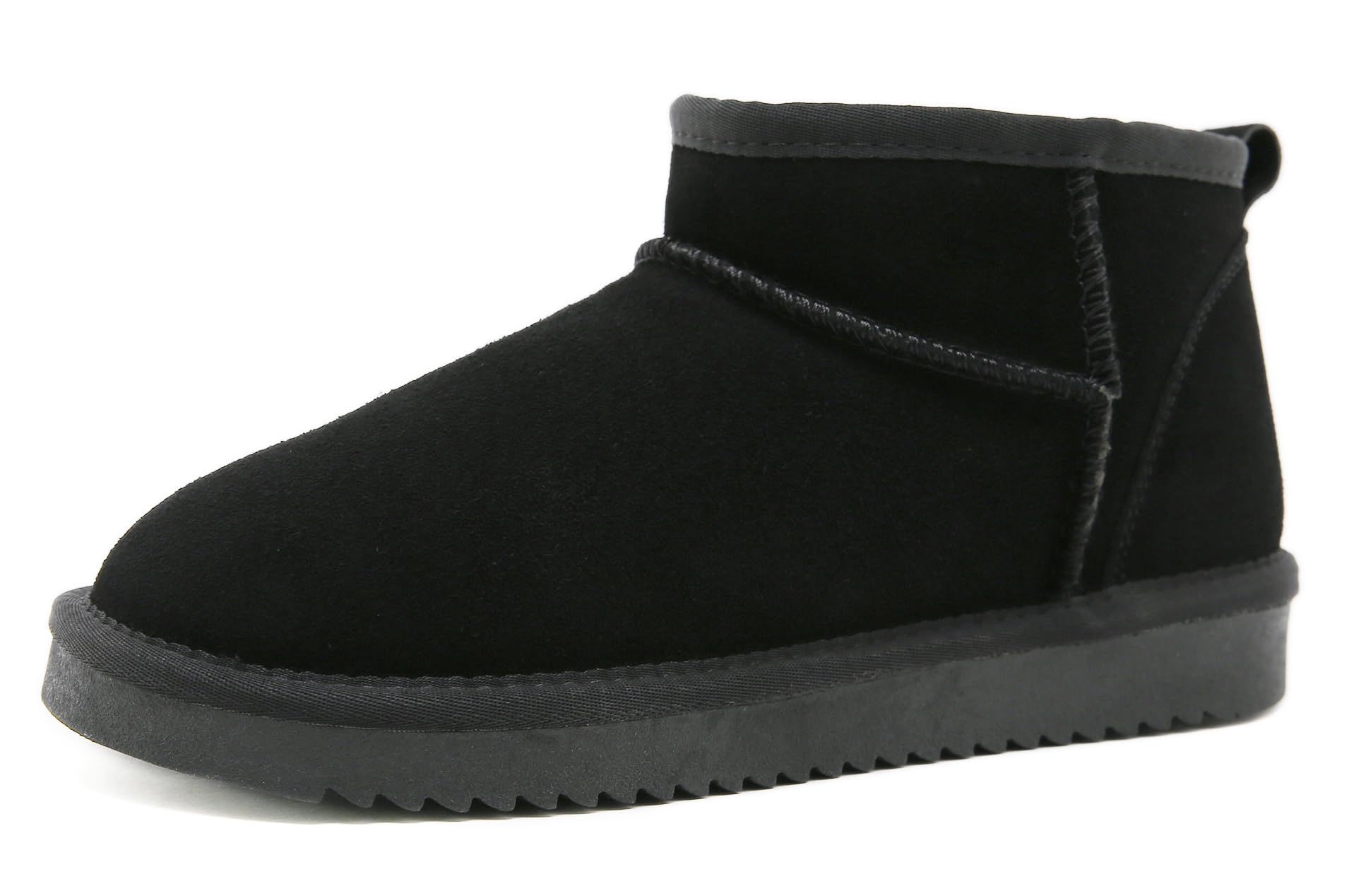 Meik Mangni Stivali Donna Invernali Classic Antiscivolo Stivaletti da Neve Caldo Comode Impermeabili Stivali Inverno Outdoor Breve Boots,Nero,43 EU