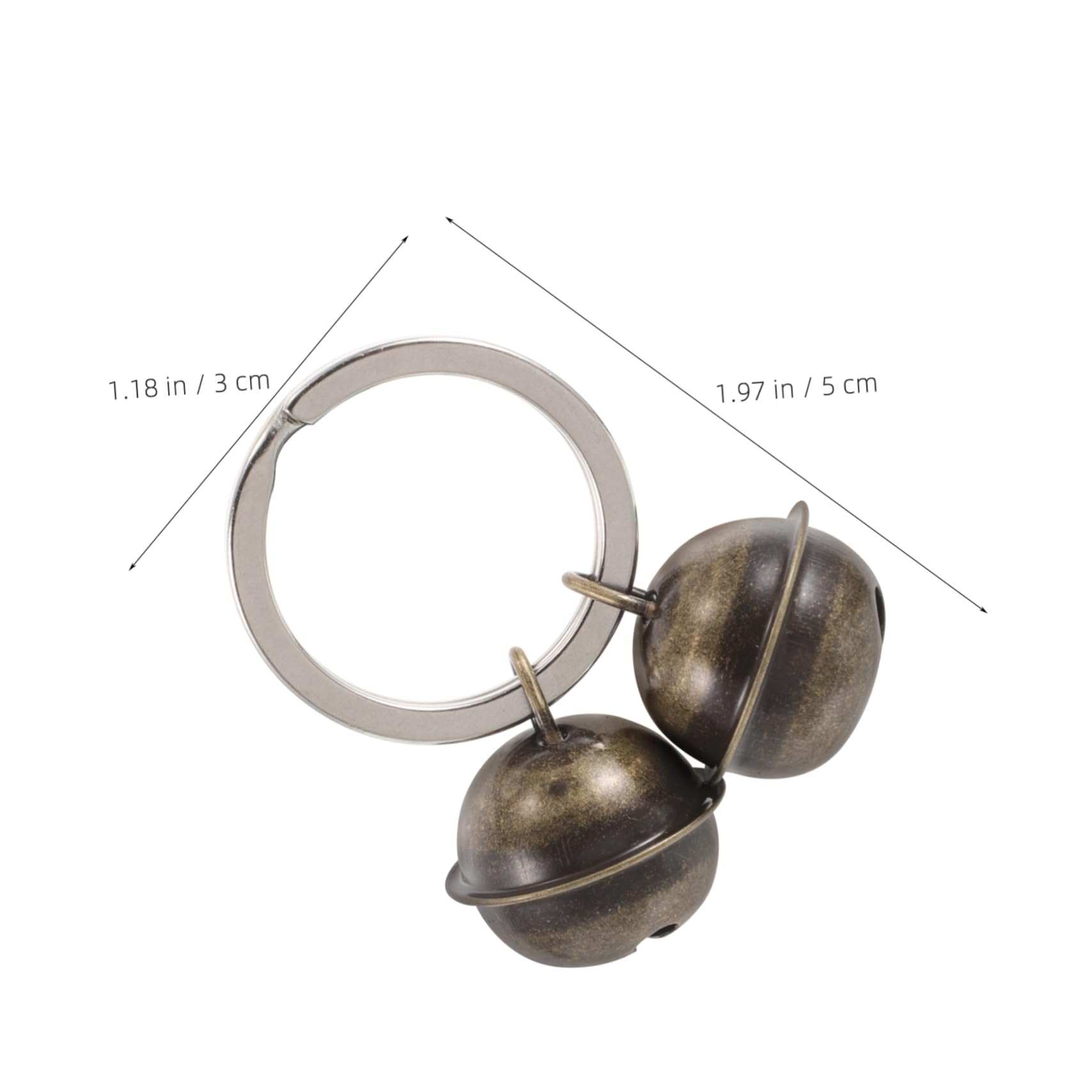 FONDOTIN 5Pcs Pet Bell Pendant for Dogs and Cats Distinct Sound Training Bells Decorative Collar Accessories DIY Craft Ornaments for Pet Tracking and Keychain Use