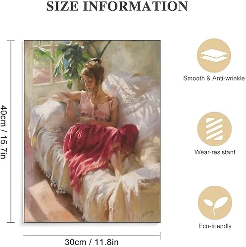 Miniatura 2 de Figurative Oil Painting Vicente Romero Redondo A Woman Lying on A Sofa Canvas Wall Art Prints for Wall Decor Room Decor Bedroom Decor Gifts