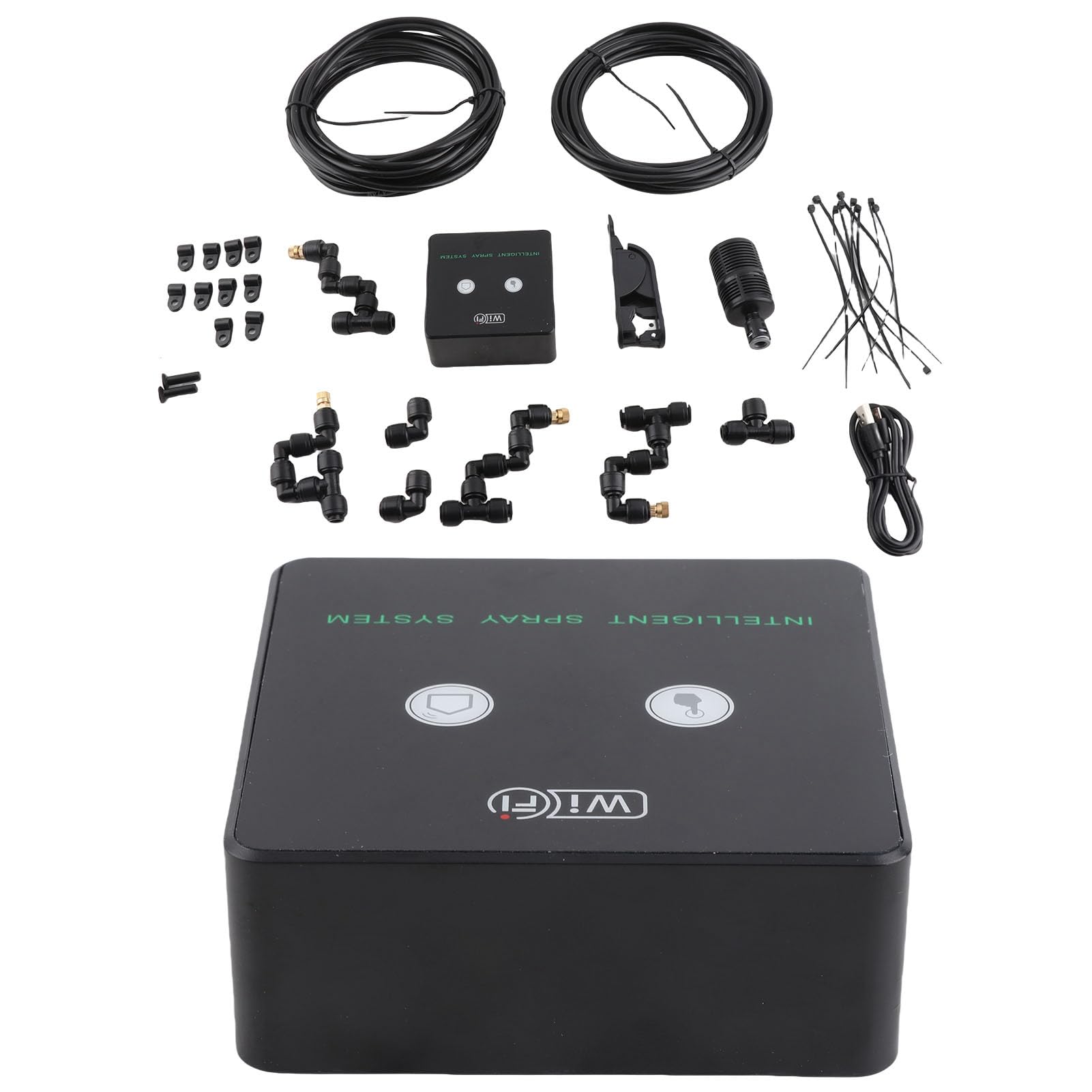 Akozon de Nebulización Wifi Rainforest Terrarium con Control de Aplicación, Boquilla Giratoria de 360°, Pulverizador Automático para Reptiles - Kit de Pulverización de Humidificación Inteligente