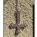 Upside Down Cross Necklace Victorian Ornate Cross Necklace Gothic Satanic Jewelry Wealth Money Lucky Charm Safety Talisman Chain Necklace (pattern inverted cross)