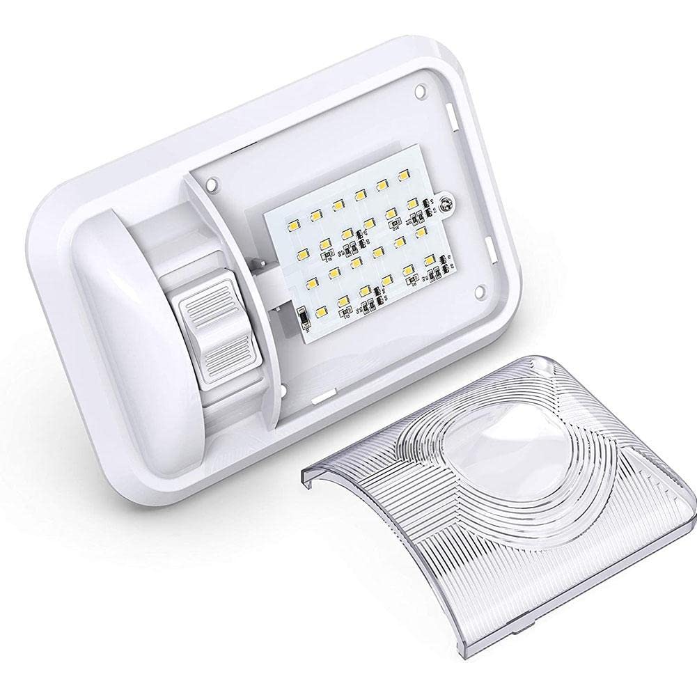 12 voltios LED Luces LED para VR con Interruptor de Encendido/Apagado – Luz Diurna 6500 K 3,5 W 400 LM, Iluminación Interior para RV, Furgoneta, Remolque, Barco – Juego de 4