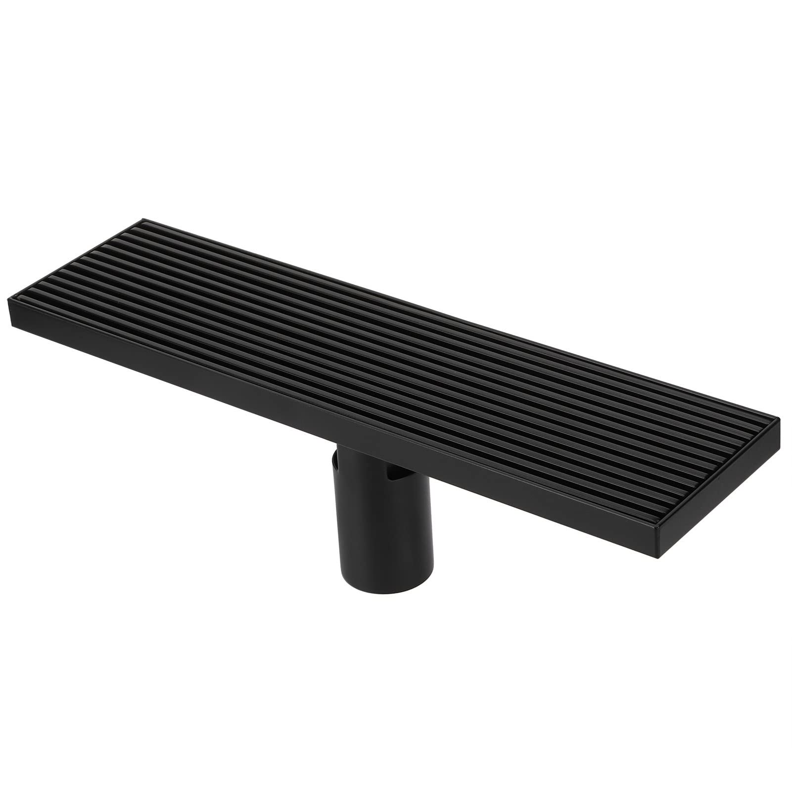 Desagüe Lineal para Ducha con Tapa extraíble, desagüe de Piso para baño en Acero Inoxidable 304 Color Negro Mate, desagüe Lineal Moderno de 30 cm para Cuarto de Ducha con Filtro