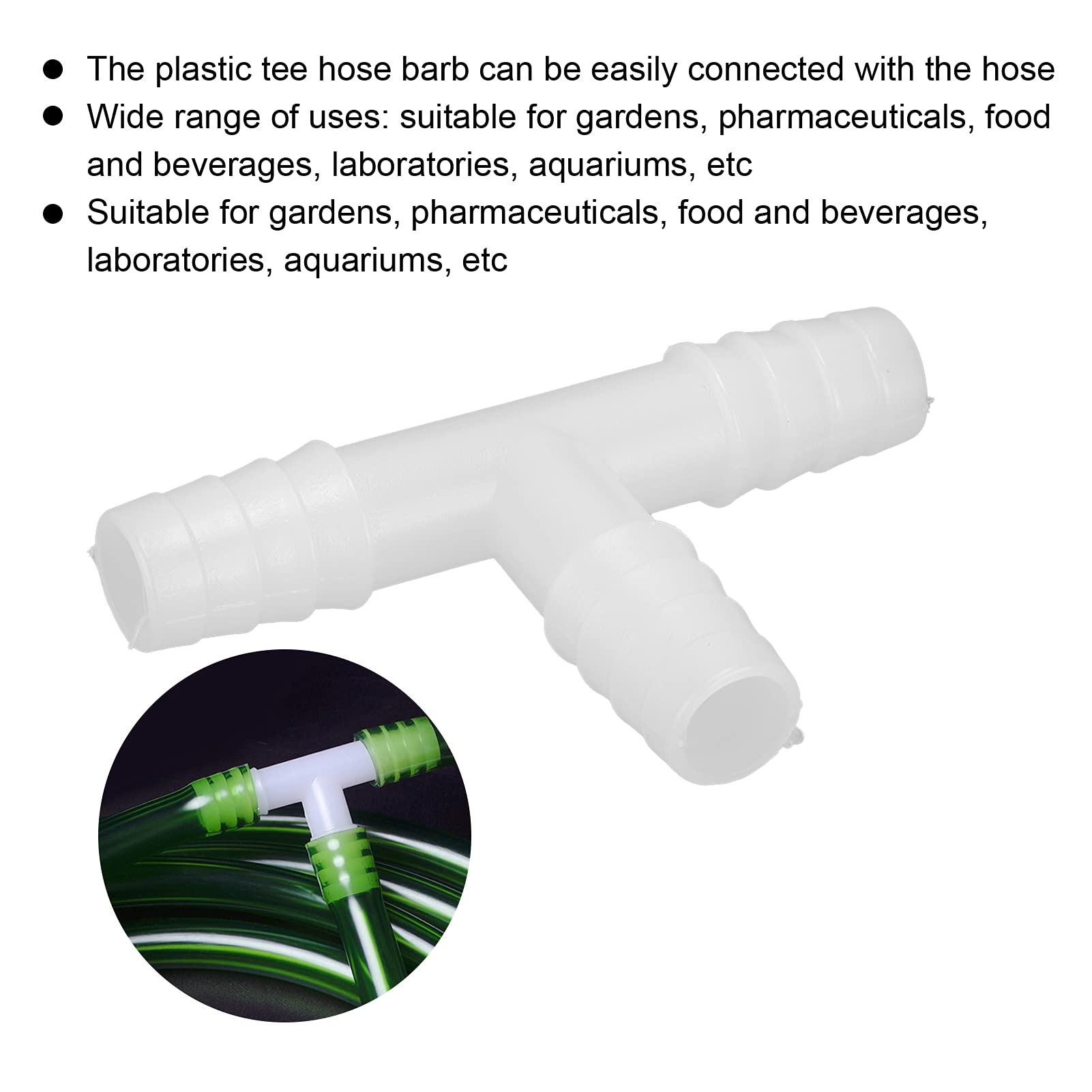 Zerodis T Shape Control Valve, Water Pipe Joint Aquarium Airline Tubing Connectors 10mm Air Tube Connectors Plastic for Fish Tank - Image 3