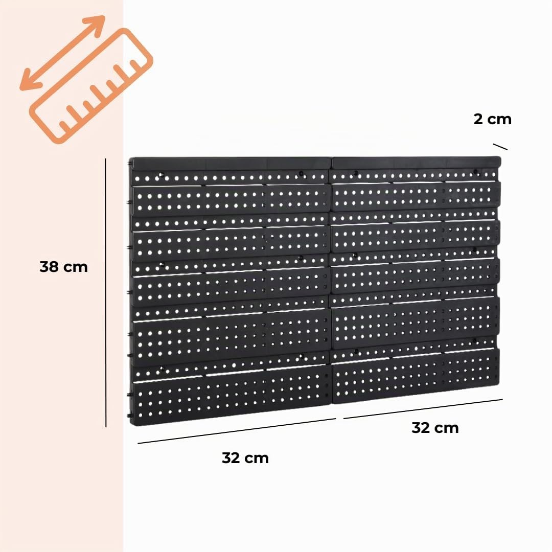 ORDER Werkstatt Lot de 30 boîtes empilables en rouge/noir, organiseur suspendu avec boîtes de tri, 64 x 2 x 38 cm, montage possible