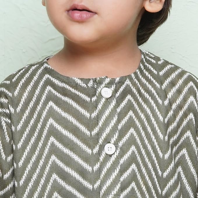 Image of AJ DEZINES Kids Ethnic Wear Pure Cotton Dhoti Kurta Set For Boys