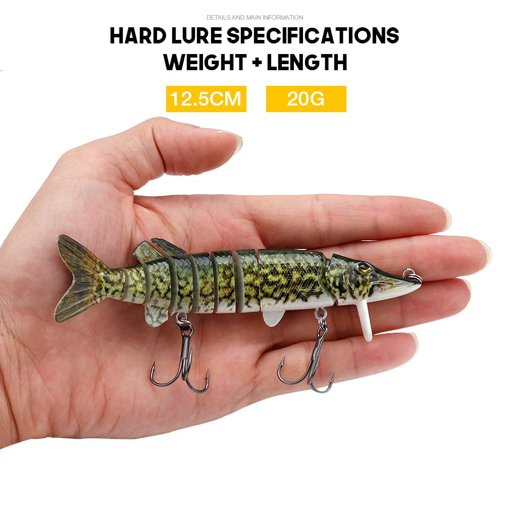 Amazon.co.jp: 20g 12.5cm 9-segments wobblers釣り誘惑釣り用タックル