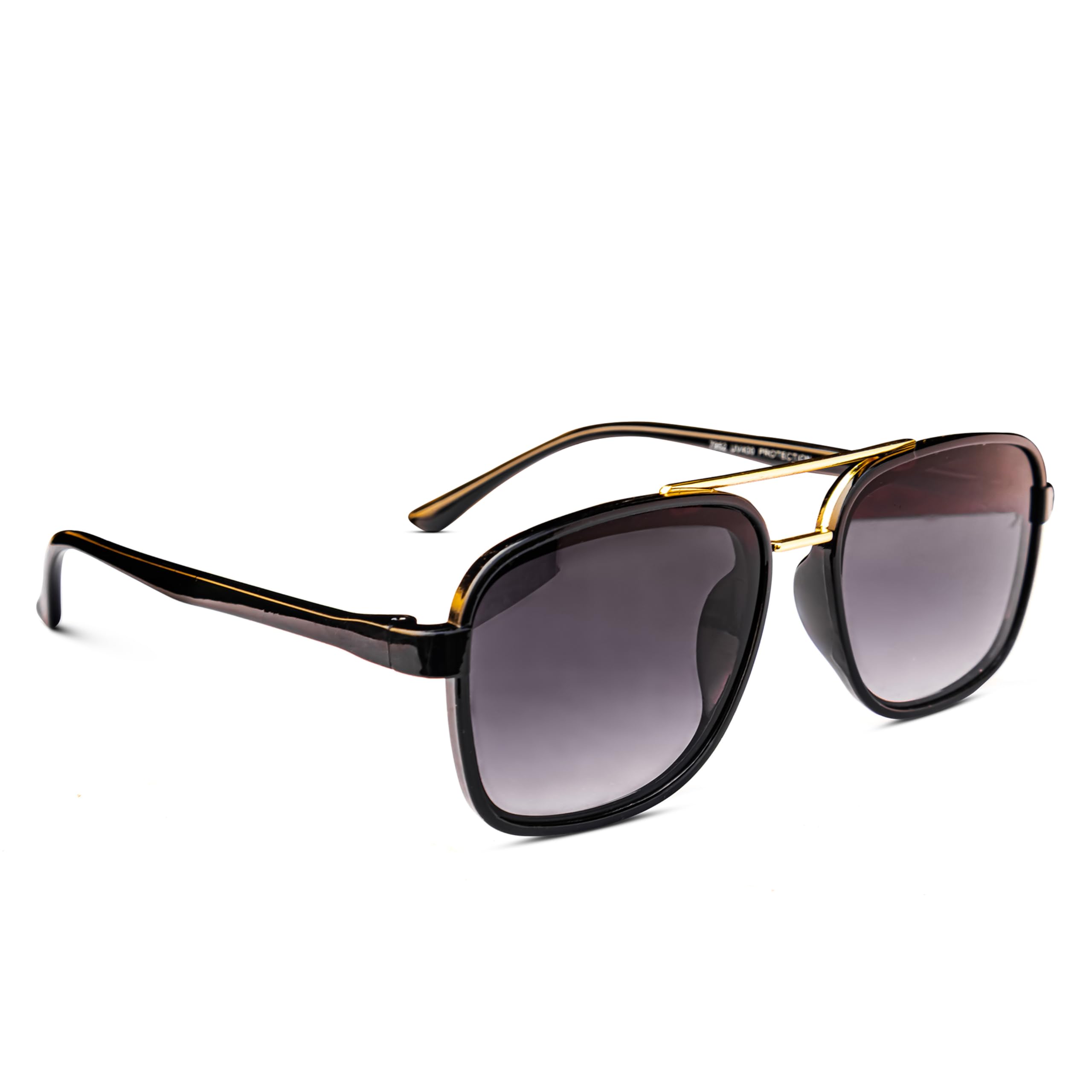 Black Square Sunglasses for Men & Women | UV Protected Stylish Eyewear | Lightweight & Comfortable Frame | Trendy Unisex Sunglasses for Outdoor & Casual Use-image-20
