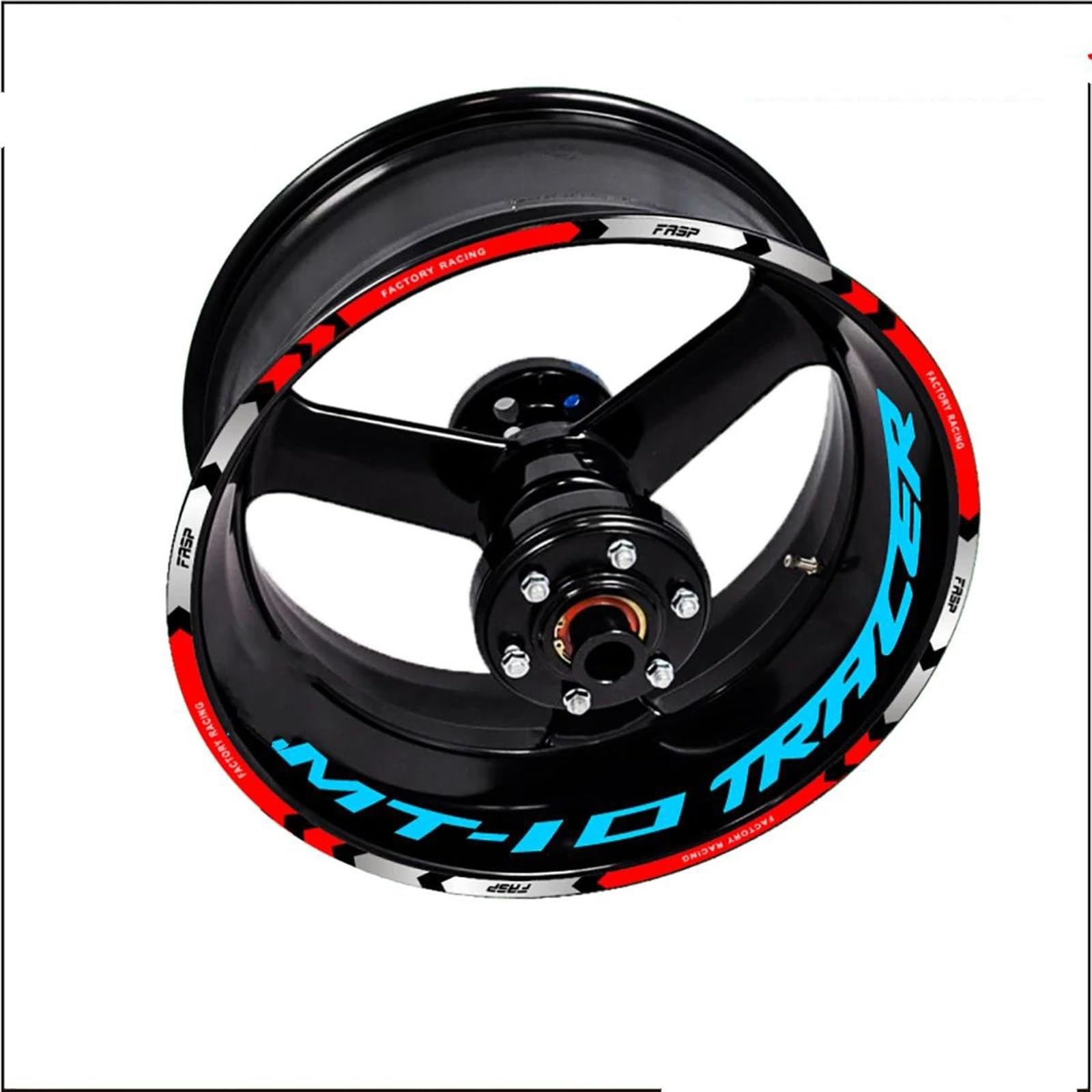 Stickers Motorcycle Wheel Stickers Reflective Decals Rims for Yamaha Mt10 Mt 10 Mt-10(Style 5)