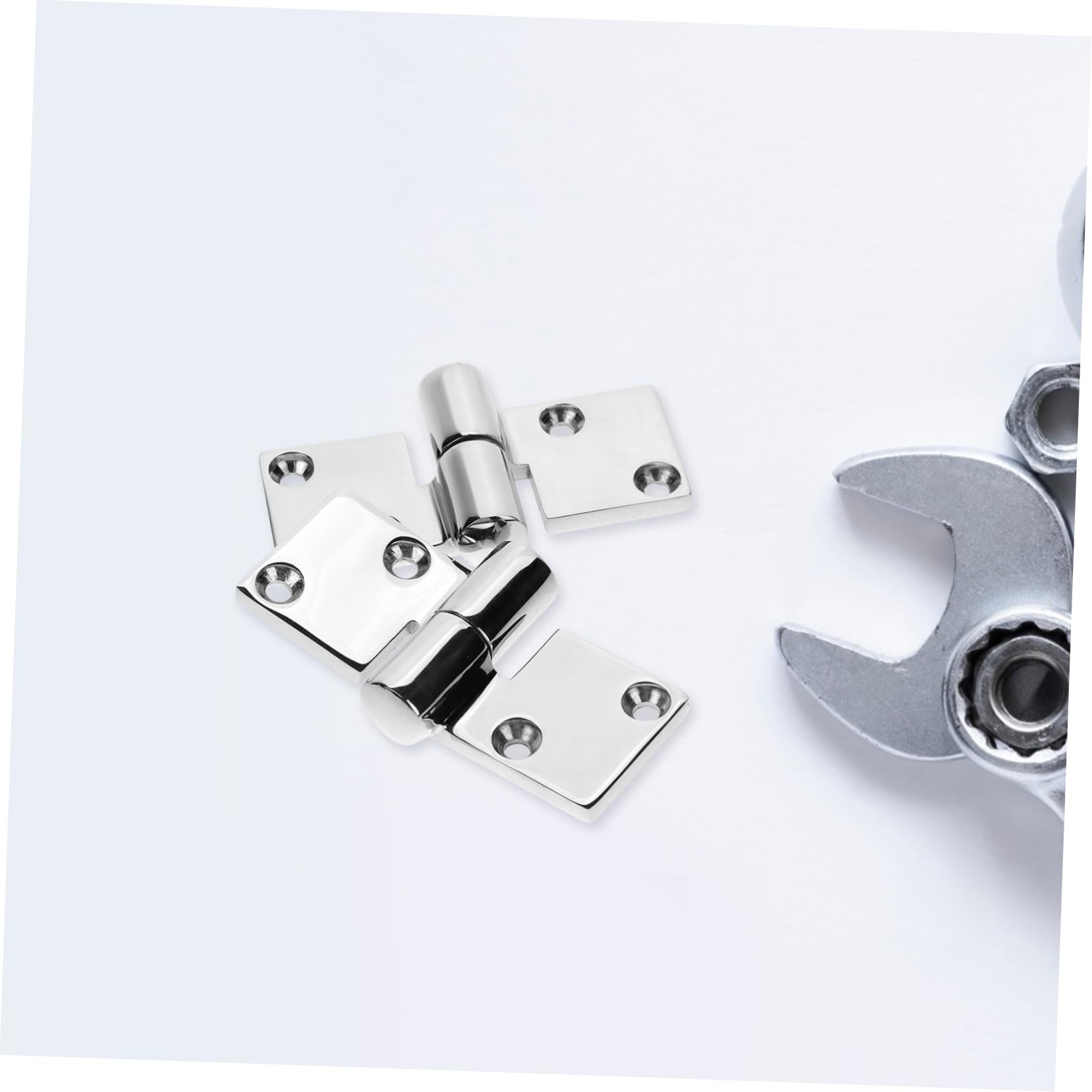 VILLCASE 2pezzi Feritoie in Acciaio Inox Connettori per Dock Resistenza alla Corrosione Facile Sganciabilità Maggiore Stabilità per Porte Mobili da Cucina e Armadi