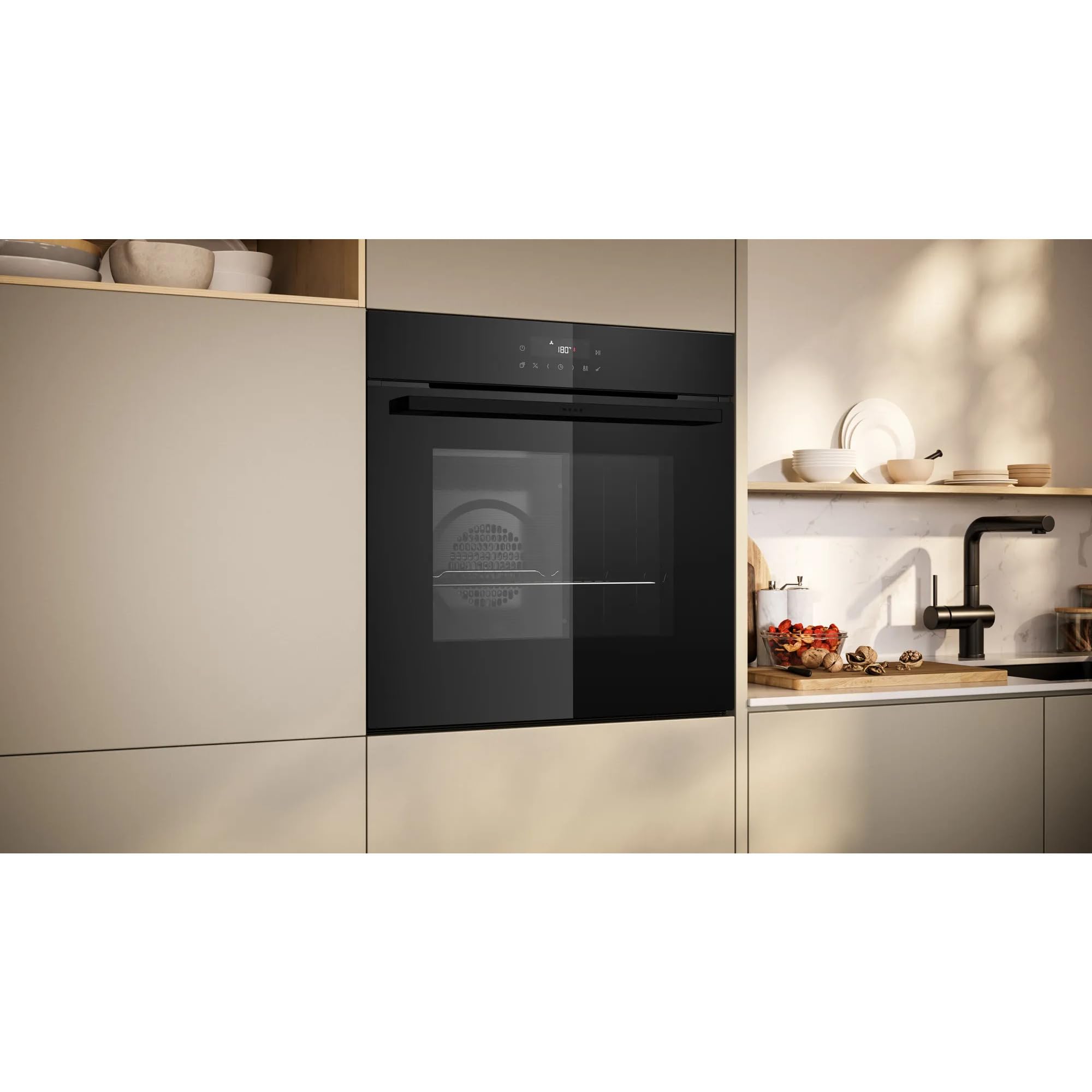 NEFF BTX46PIB0 Einbau-Herd-Set 60 x 60 cm Pyrolyse EasyClean Air Fry Induktionskochfeld Powerstufe Touch Control Edelstahlrahmen