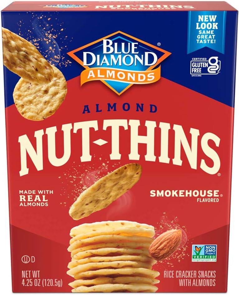 Blue Diamond Almond Nuts, Thin Cracker Chips, Smokehouse