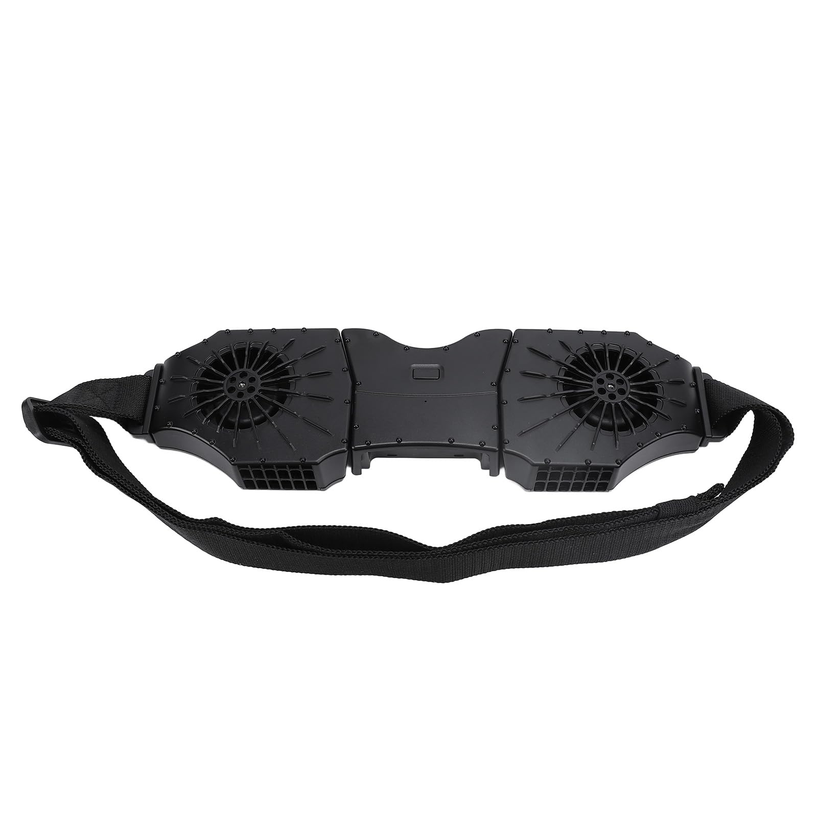 Wiederaufladbarer Gürtelventilator 8000 -mAh Battery Battery Battery Operated Wearable Personal Lüfter mit Zwei Gebläsensystemen für Campingfischen Im Freien mit Abnehmbarem (Schwarz)