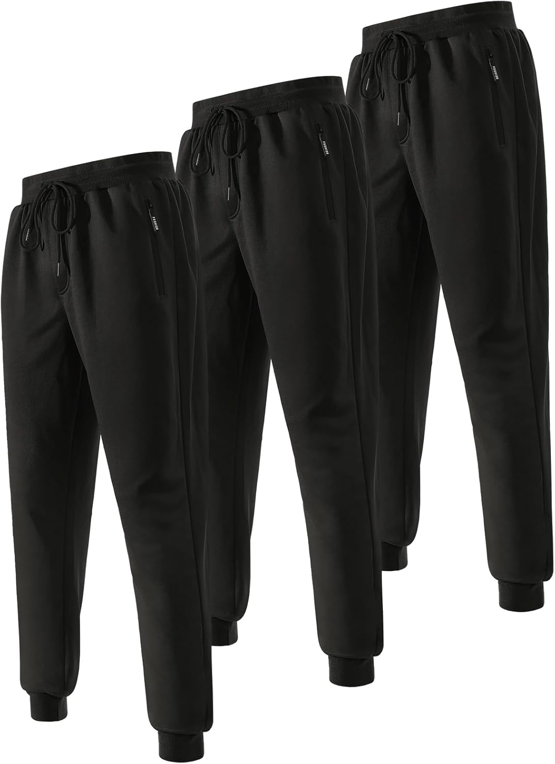 3/4 Pack Men's Sweatpants Fleece Joggers for Men Athletic Workout Pants with Zipper...