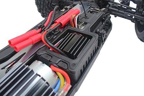 Miniatura 9 de Redcat Racing Blackout XTE 110 Escala camción mosntruo eléctrico con electrónica impermeable platarojo SUV PlateadoRojo