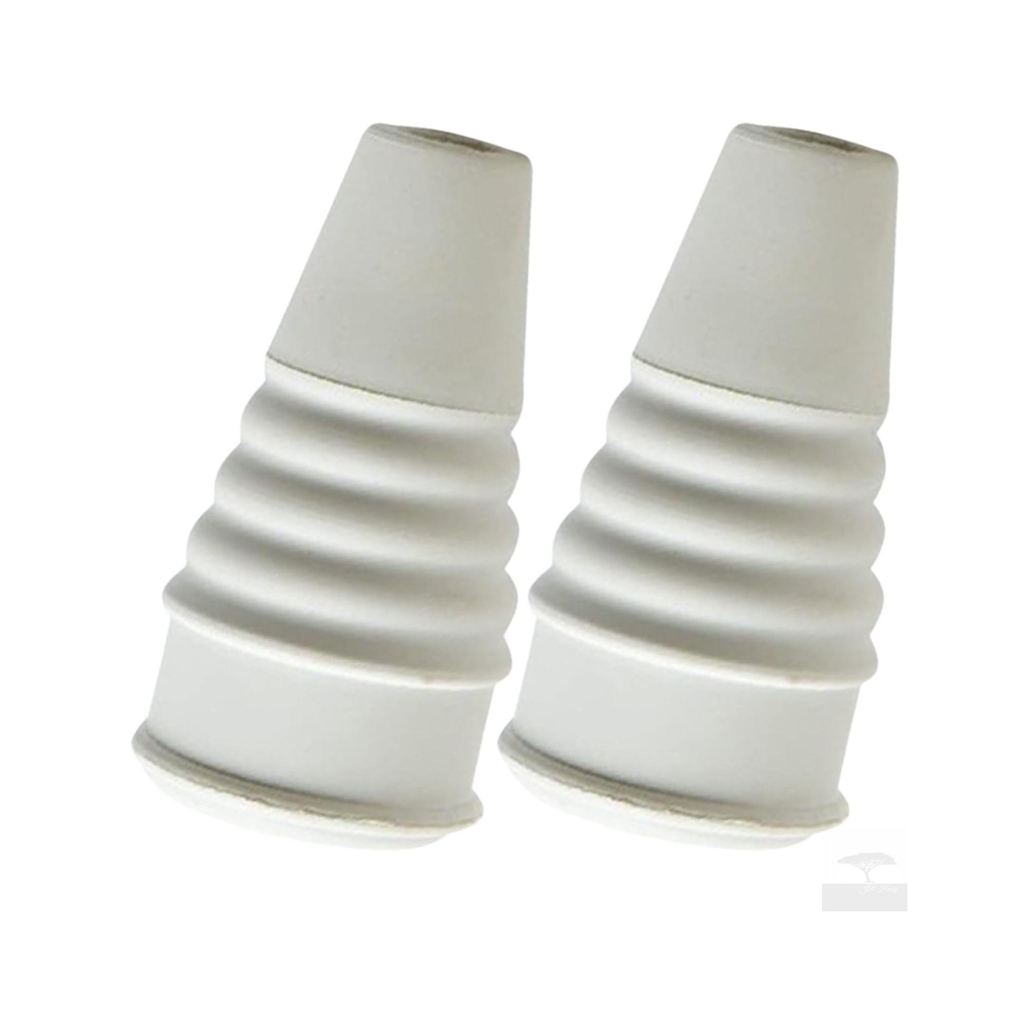 Jr Henry White Small Rubber Anti-Splash Tap Swirl Nozzles For 1/2-Inch Tap (Pack Of 2)