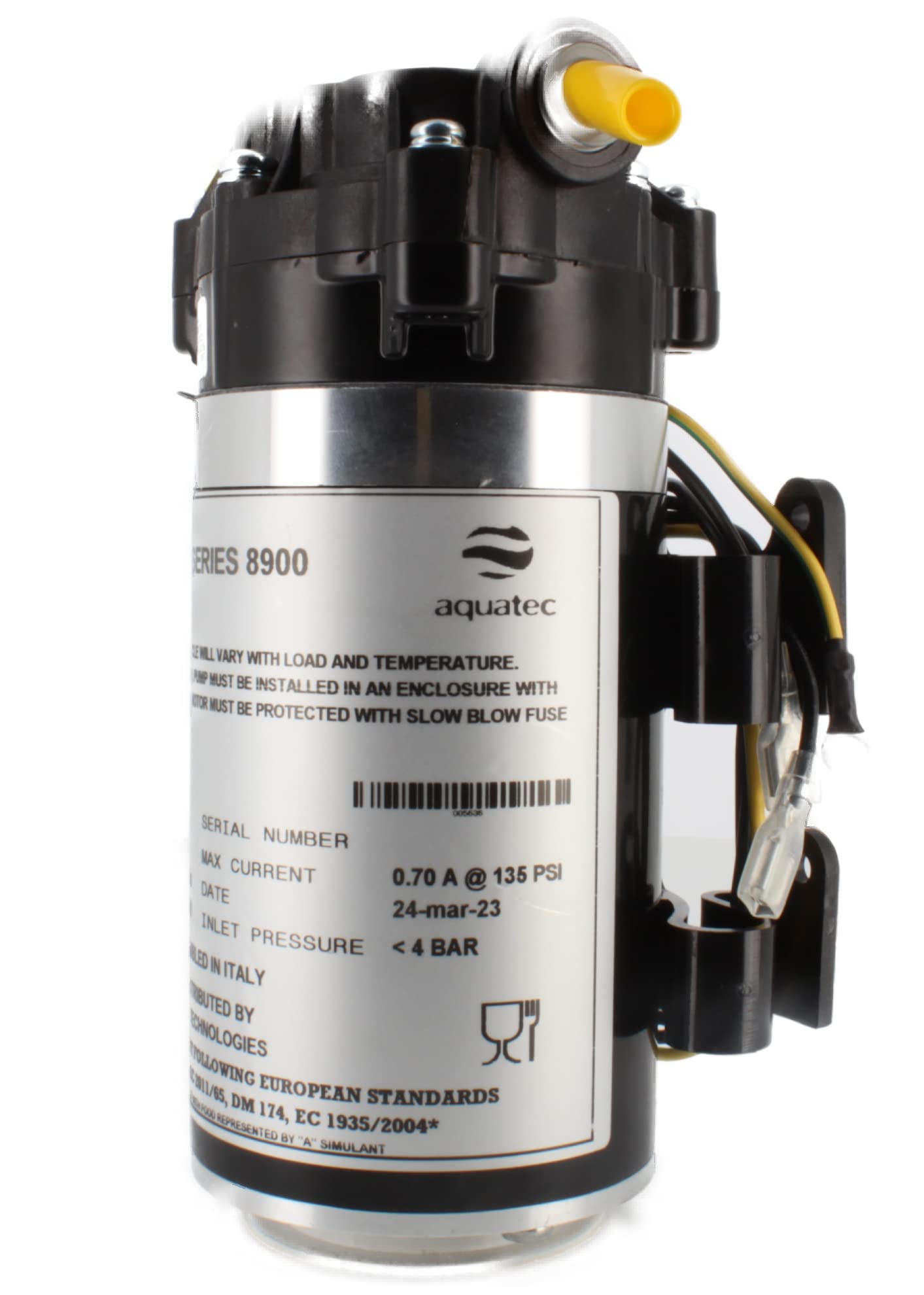 Pompa a Membrana Aquatec CDP 8900 per Osmosi Inversa ed Erogatori Acqua attacco rapido 3/8 Pollici Made in Italy compatibile con la CDP 8800 e CDP 8800N