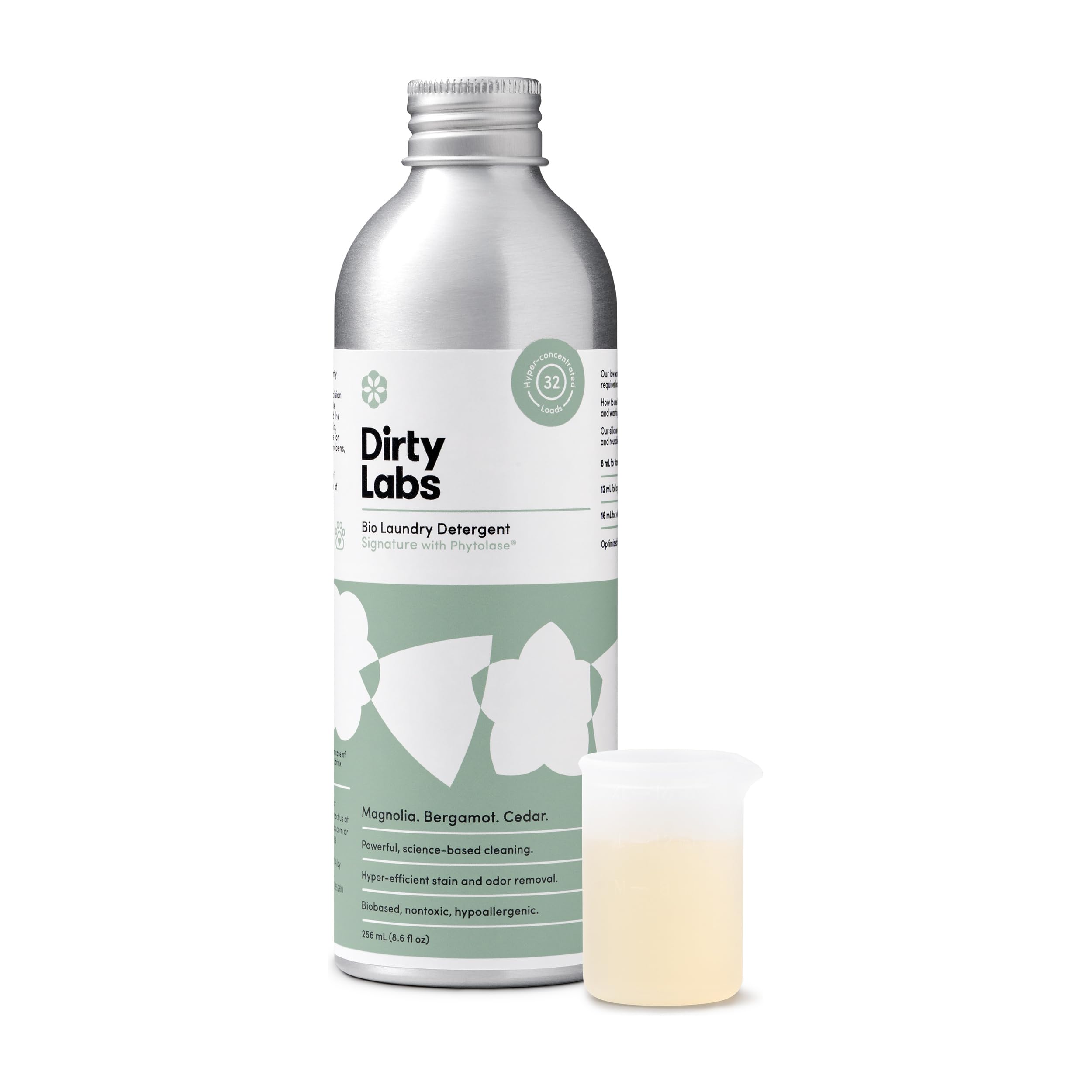 Dirty Labs | Charakterystyczny zapach | Bio-płynny detergent do prania | 32 obciążenia (254 ml) | hiperskoncentrowany | wysoka wydajność i standardowe pranie w pralce | nietoksyczny, biodegradowalny |