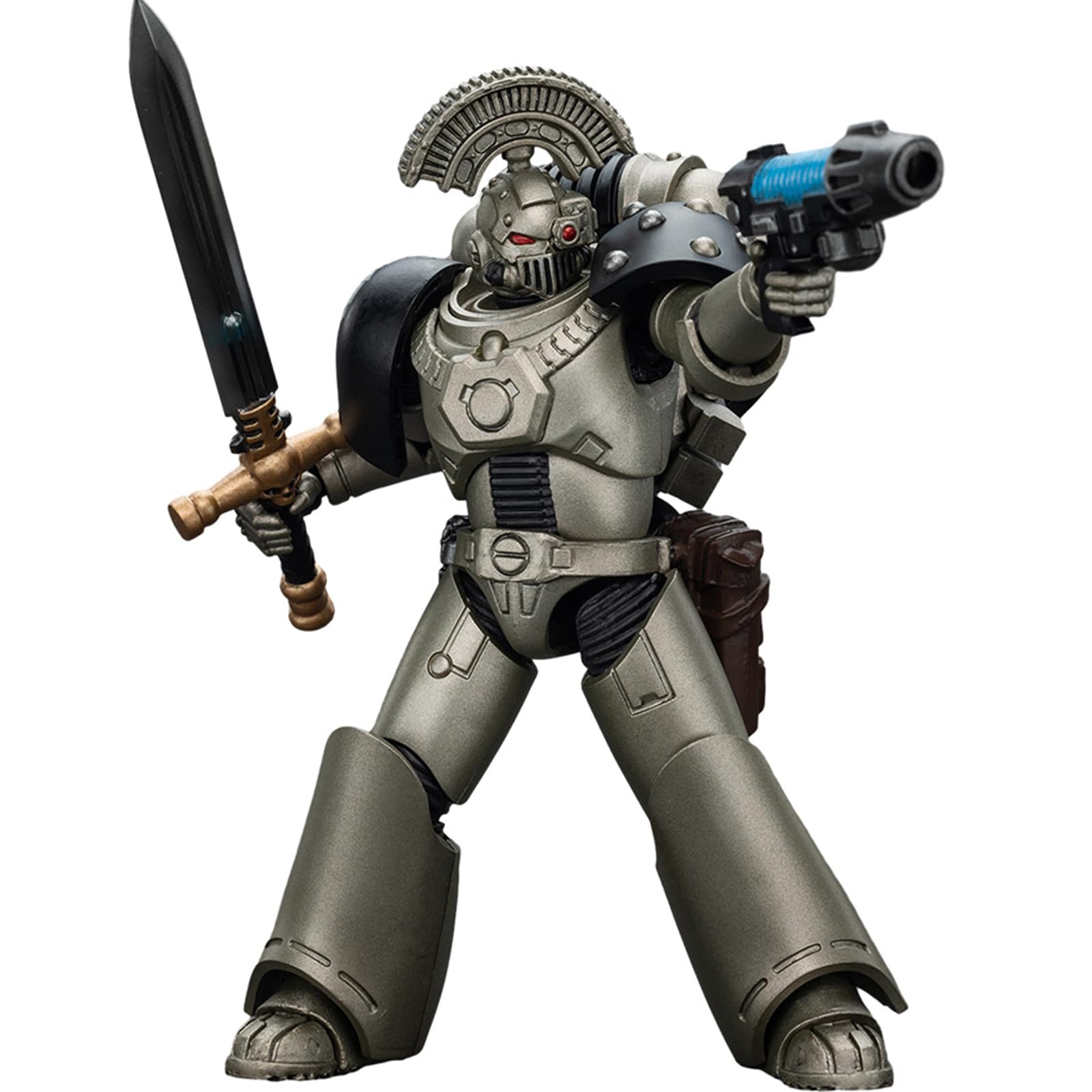 JOYTOY Warhammer 40k Horus Heresy，Iron Warriors MKVI Tactical Sergeant with Power Sword and Plasma Pistol 1/18 Action Figure Collect And Display Model