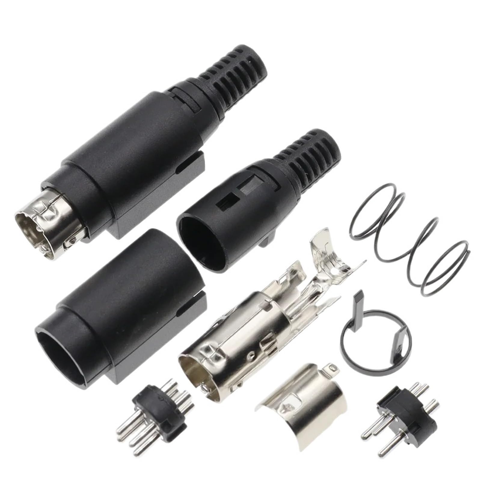 Adaptador de conector terminal S de 4 pines macho DIN para alimentación CC, 10 piezas 6