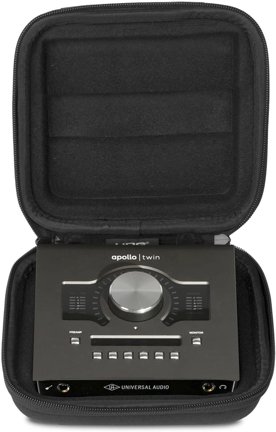 UDG Creator Hardcase for Universal Audio Apollo Twin MK2/X - EVA Durashock Protection Case, Black (U8437BL)