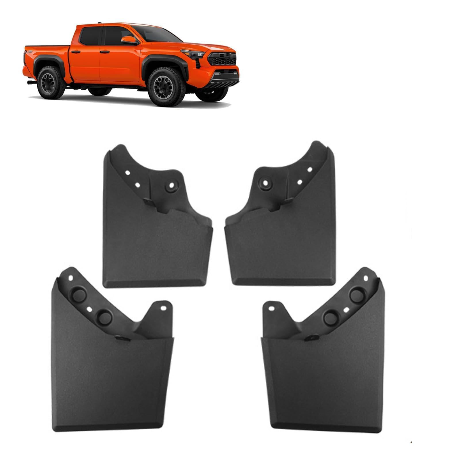 NYSLDSCO 4Pcs Premium Mud Flaps for Toyota Tacoma 2024-2025 Front and Rear Splash Guards Durable Mudguards Protection Against Road Debris