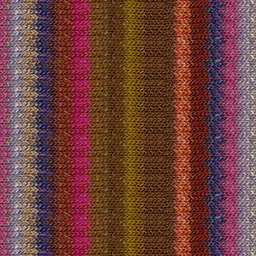 Noro Silk Garden, 423 - Browns-Fuchsia-Navy-Denim-Orange