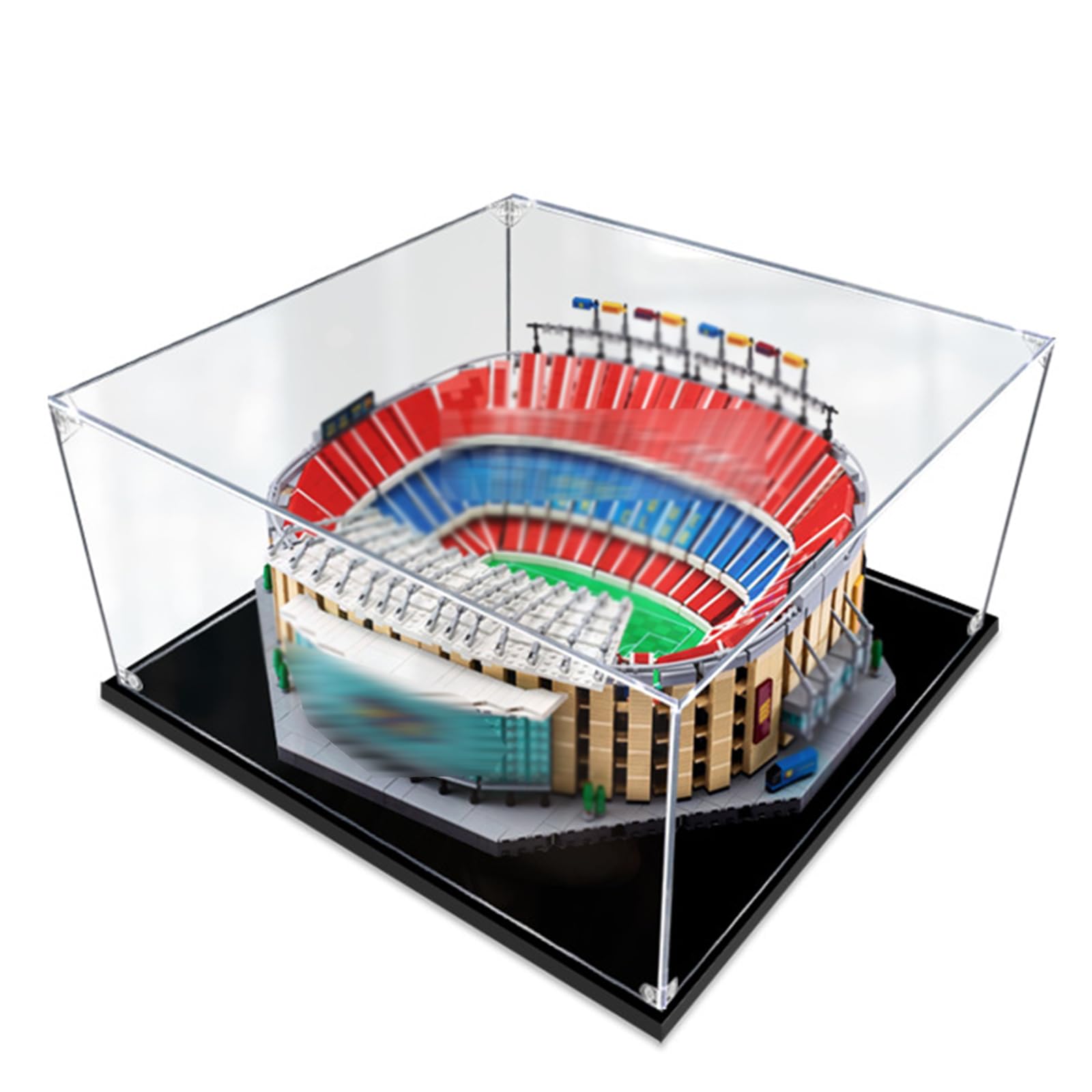 Acrylic Display Case For Lego 10284 Camp NOU FC Barcelona Dustproof Transparent Display Box (Lego Model Not Included)(2mm)