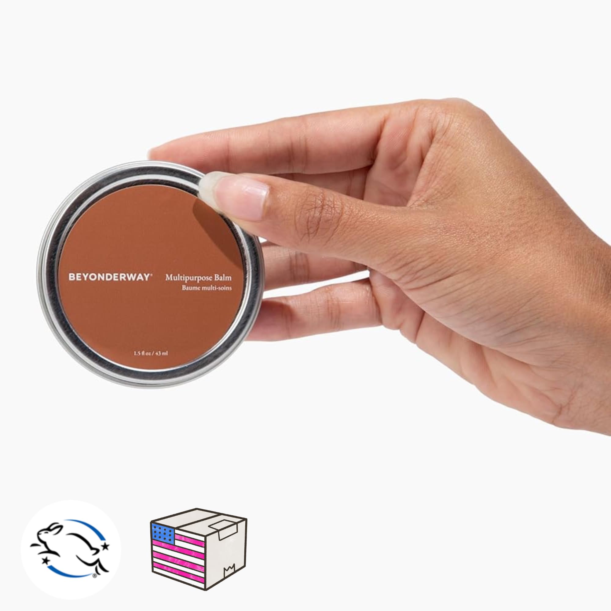 BEYONDERWAY Multipurpose Balm - Essential Oil Blend of Helichrysum, Frankincense, Petitgrain & Lavender - Antioxidant Repair, Travel-Size 1.5oz - Cruelty-Free Intensive Skin Care Treatment