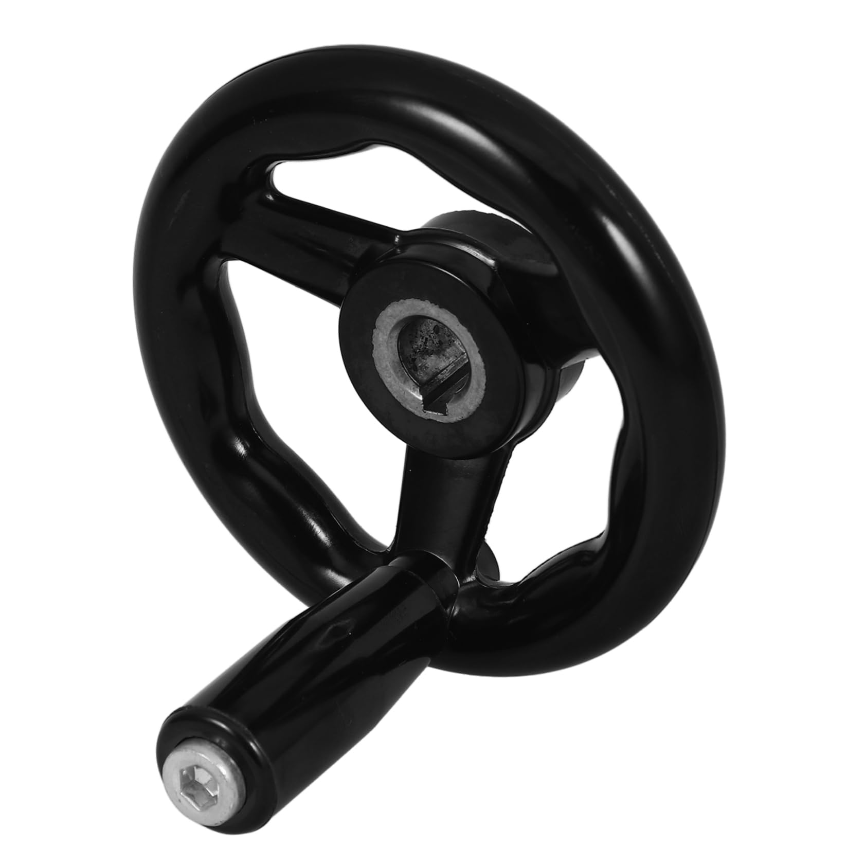 ULTECHNOVO 4pièces Roue À Main Ronde Bakélite Avec Poignée Manivelle À Trois Rayons Pour Machines-outils Applications Mécaniques Accessoire Outil De Fraisage