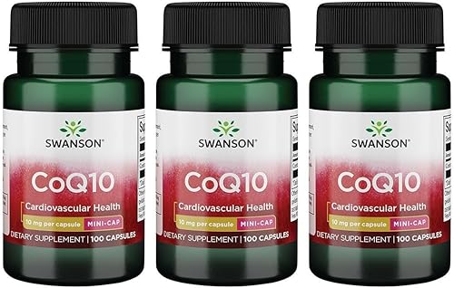 Swanson Coq10 - Mini Cap 10 mg 100 Caps 3 Pack