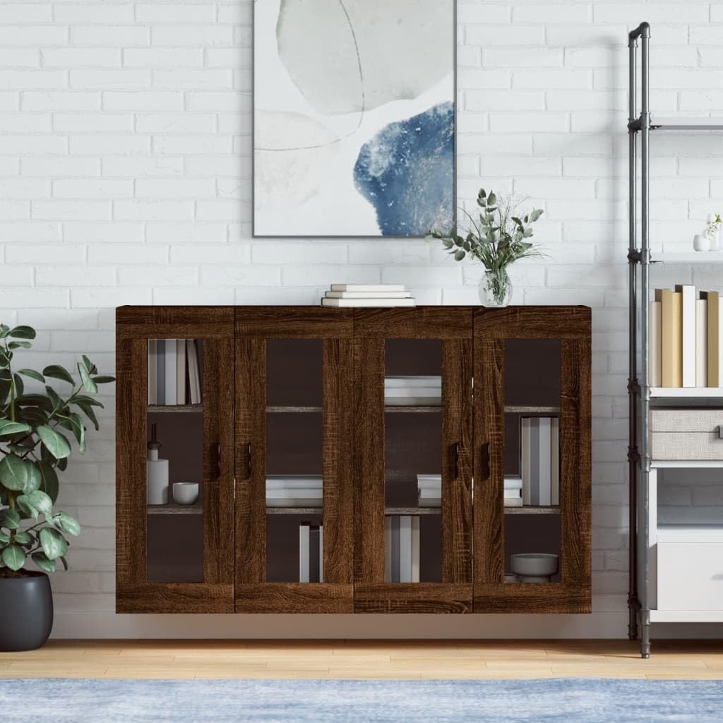 COSTWAY Credenza Buffet da Cucina a 4 Porte, Armadio di Stoccaggio, Struttura a 5 Gambe, Armadio