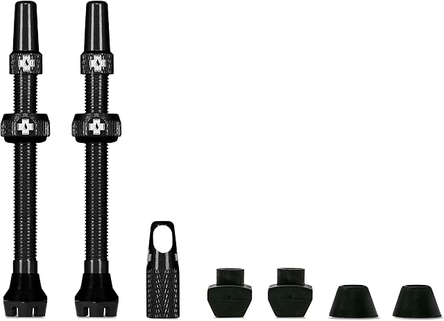 Muc Off Black Tubeless Presta Valve 60mm - v2, B08Y8ZZNWR