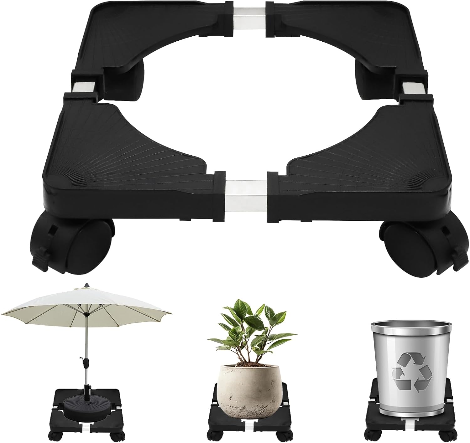 Plant Caddy with Wheels Heavy Duty , 9.815" Adjustable