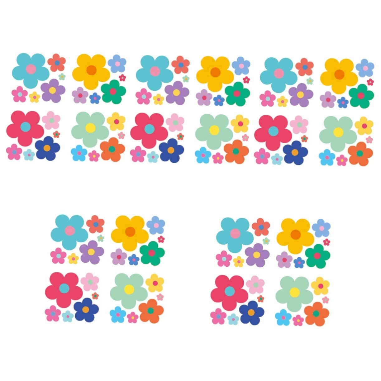 Décorations murales colorées Kisangel stickers fleurs grand format pour salon et chambre