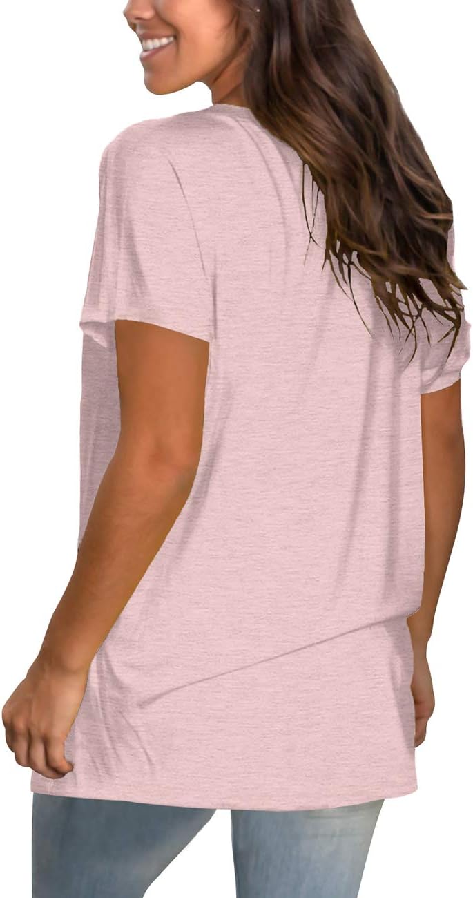 Saloogoe Womens Loose Fit Tshirts Short Sleeve Summer Tops Casual Workout Yoga Tunic T Shirts Tops - Image 3