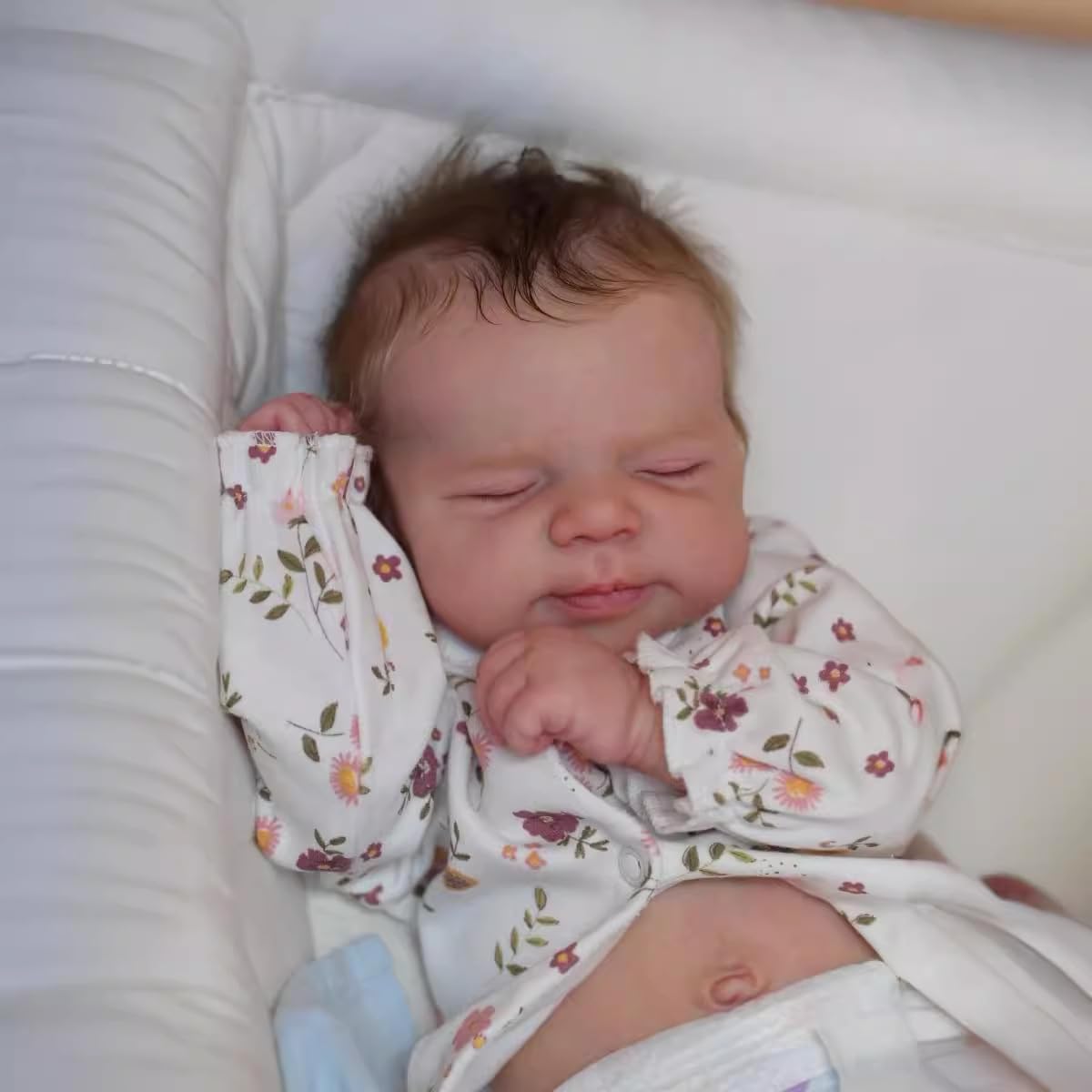 MAIHAO Bambole Reborn Femmine 19 pollici Bambole Reborn Lavabili a Mano corpo in Vinile Morbido Originali Sembra un vero Bambino Ragazza con gli occhi chiusi