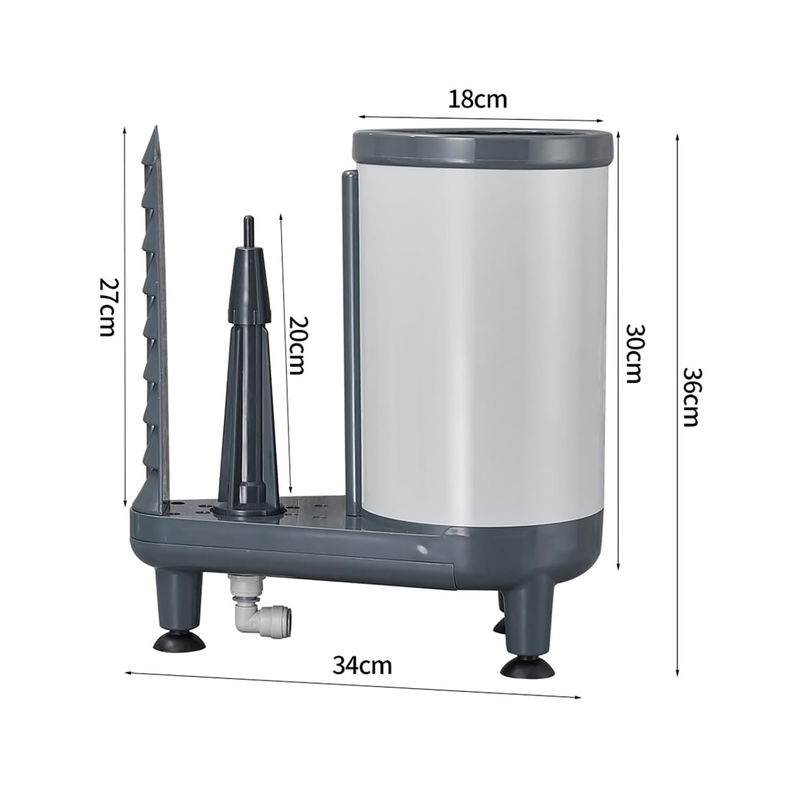 Lavavasos no eléctrico, máquina de Lavado de Vasos de Alta presión, enjuagadora de Vasos Comercial con Cepillo de Limpieza de 360°, Limpia el Interior y el Exterior for cafeterías y Bares