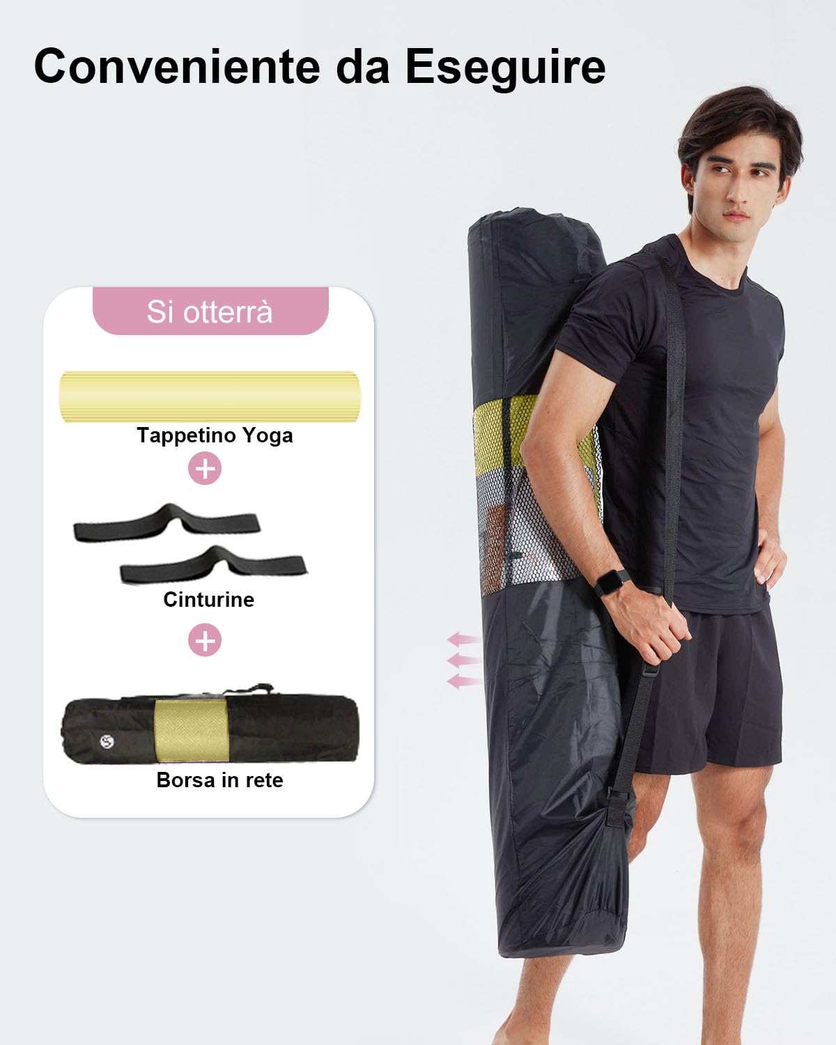 Tappetino Palestra Grande 200x130cm Spesso 15mm/10mm NBR Tappetino Yoga Mat Antiscivolo Tappetino Fitness Pilates Ginnastica Esercizi Addominali