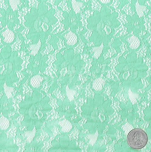 Chic Pattern Cotton Lace Fabric by The Yard (Seafoam LT)