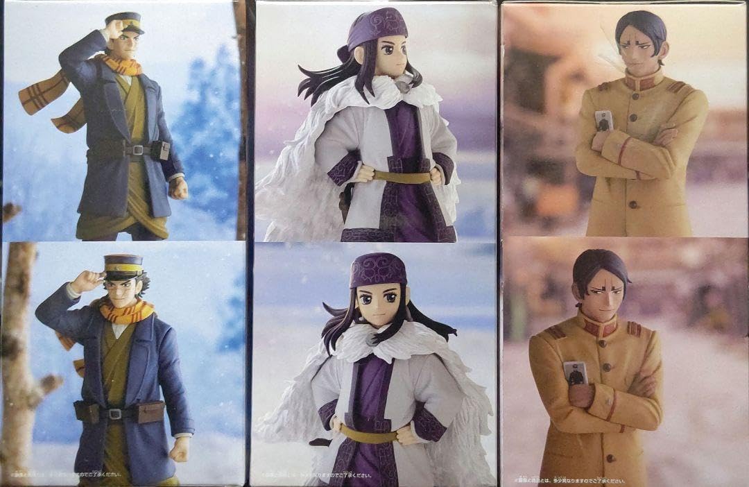 新品　送料込　ゴールデンカムイ　杉元　アシリパ　鯉登　フィギュア　セット Amazon.co.jp: ゴールデンカムイ 杉元佐一 アシ?パ 鯉登少尉フィギュア