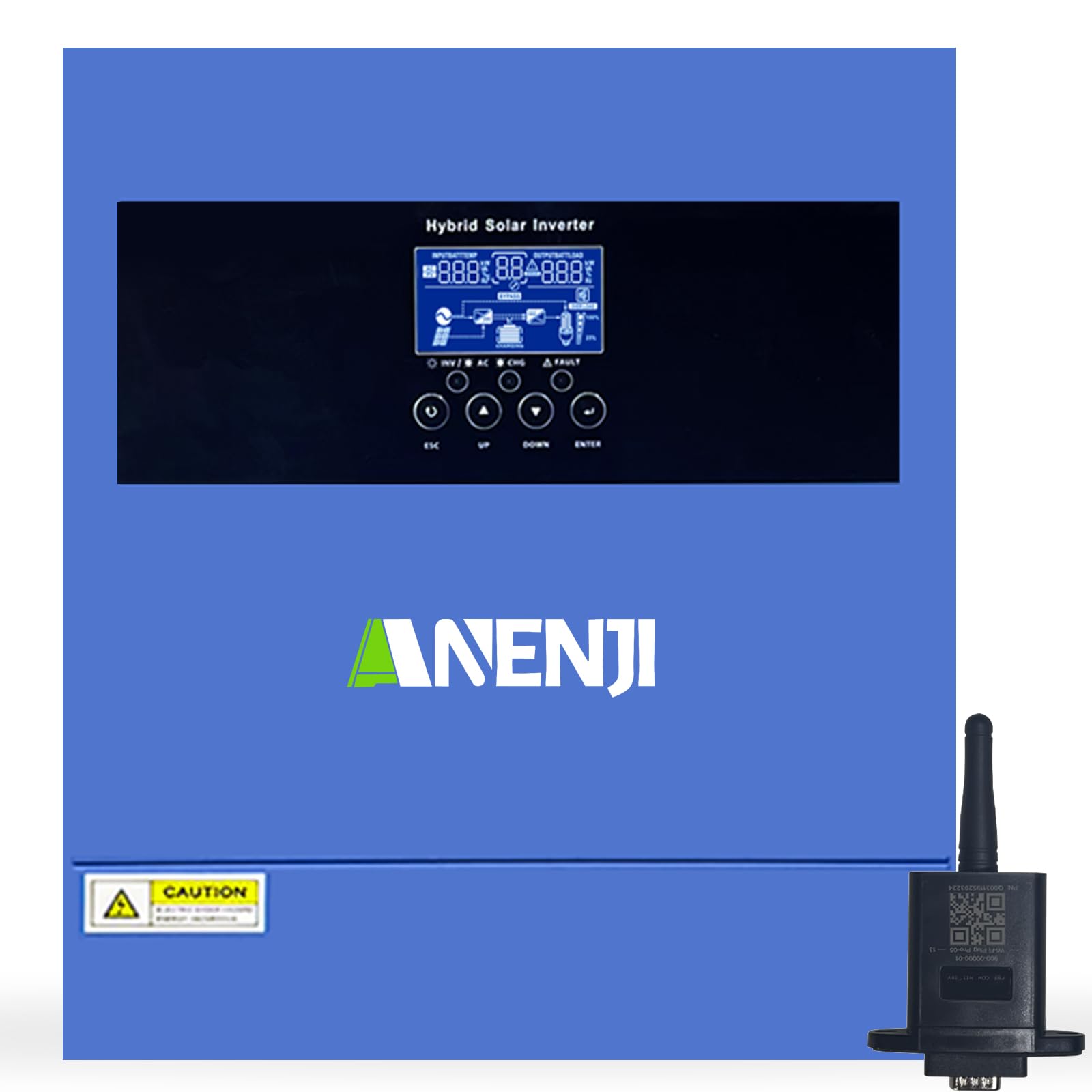 4200W Inverter Ibrido 24V Inverter Fotovoltaico a Onda Sinusoidale Pura, MPPT da 100A Tensione di Ingresso Fotovoltaica Massima di 500V, Adatto Per Batterie al litio da 24V, con Modulo WiFi