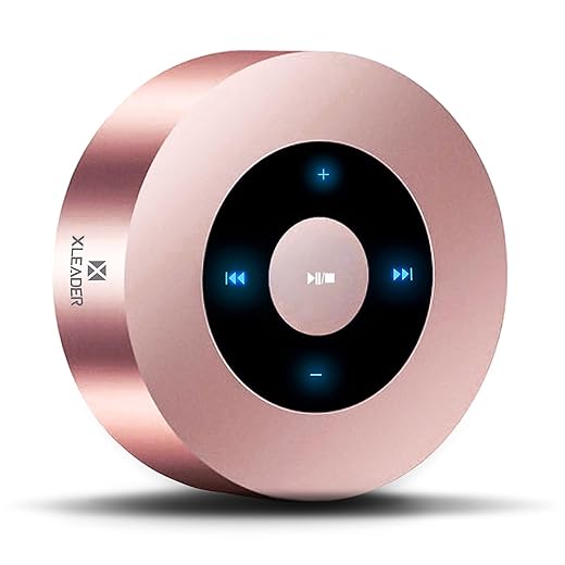 [Smart Touch] Wireless Speaker XLeader SoundAngel A8 (3rd Gen) 5W Bass Small Speaker with Portable Waterproof Case 15h Playtime Support Mic TF card Aux for Tablet Laptop Office Beach Camping Xmas Gift