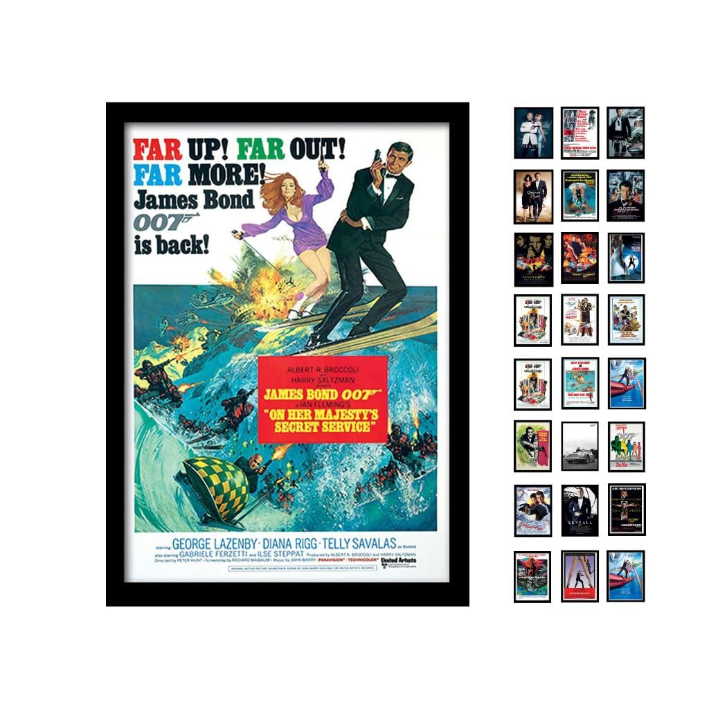 iPosters Pyramid International James Bond (Diamonds Are Forever 2) A3 -Plastic Glass 30cm x 40cm Framed, Collectors Print, Durable and Lightweight, One Size