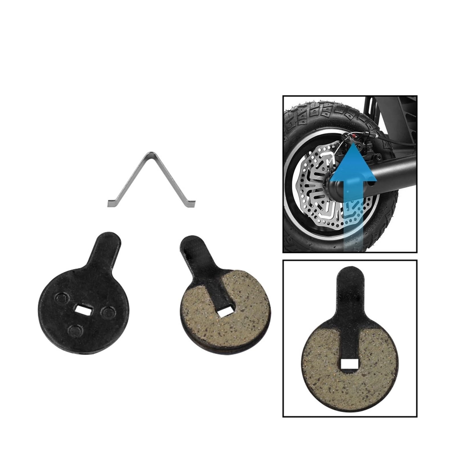 4 Paar Bremsbeläge for Elektroroller, passend for KuGoo, G2 Pro MTB-Fahrrad, Kunstharz-Scheibenbremsbeläge, Ersatz-Scooter-Zubehör Roller-Scheibenbremsen(Yellow)