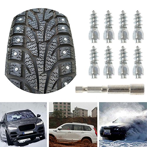 12mm Snow Tire Studs, Anti-ice Screw Stud Tyre Snow Chains Tire Spikes Trim Screw for Motorcycle Car Truck,100pcs - Thumbnail 5