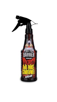 Barber Marmara Leave-in Conditioner Spray Mens No.3 Argan 500 ml Hair Care Treatment for Damaged Hair, Heat Protection, Detangling, Anti-Split Ends, Shine, Woody Scent