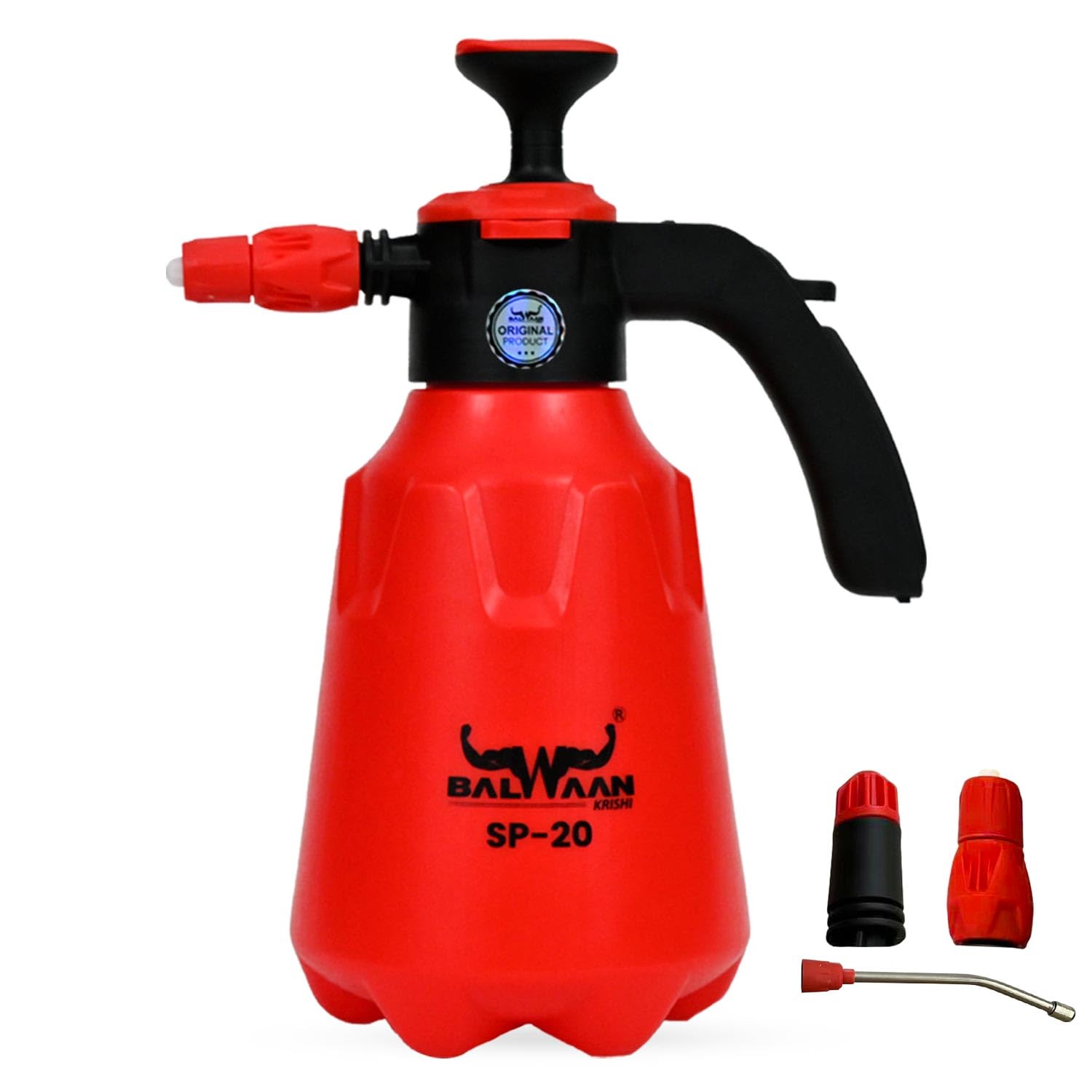 BALWAAN Krishi SP-20 3 in 1 Manual Sprayer with 2 Litre Tank Capacity | Used for Agriculture, Foam Sprayer, Car and bike wash, Pesticides, Gardening, Glass Cleaning & Disinfection | Get 3 Nozzles Free