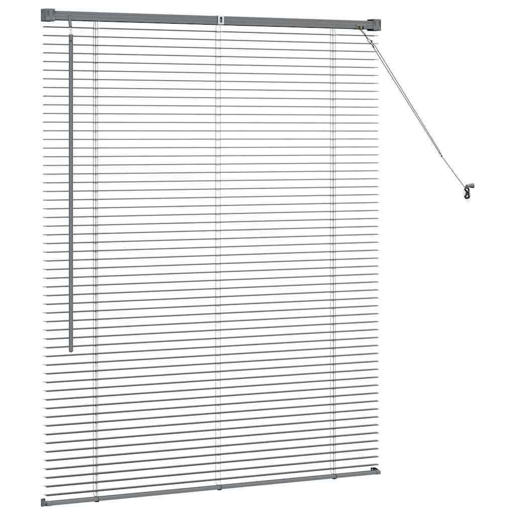 Store Vénitien Aluminium Gris Foncé 130 x 105 cm, Store Fenêtre Intérieur pour Salon, Cuisine et Bureau, Brise-Vue Réglable avec Cordon de Tirage et Clip Sécurité